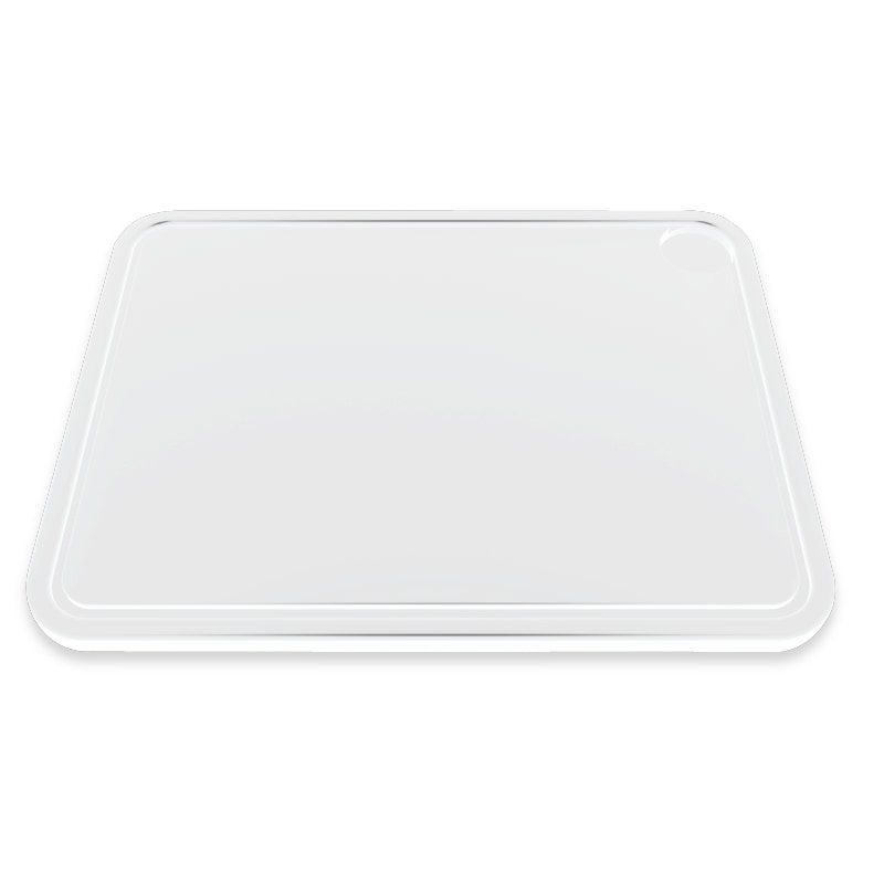 Vajilla de servir. Fibra chuletón blanca 400x200x20 mm.