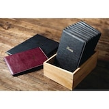 thumbnail of Porta-menus A4 em PVC preto Olympia E217