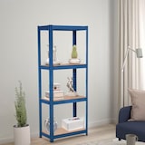 thumbnail of Estantería Metálica Azul con 4 Baldas Ajustables 148x60x30cm 240Kg 7house