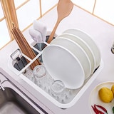 thumbnail of Intirilife Abtropfgestell Geschirrbox in Grau - Weiß - 36 x 31.5 x 12.7 cm - Faltbares Gestell für Besteck Geschirr Korb Ständer