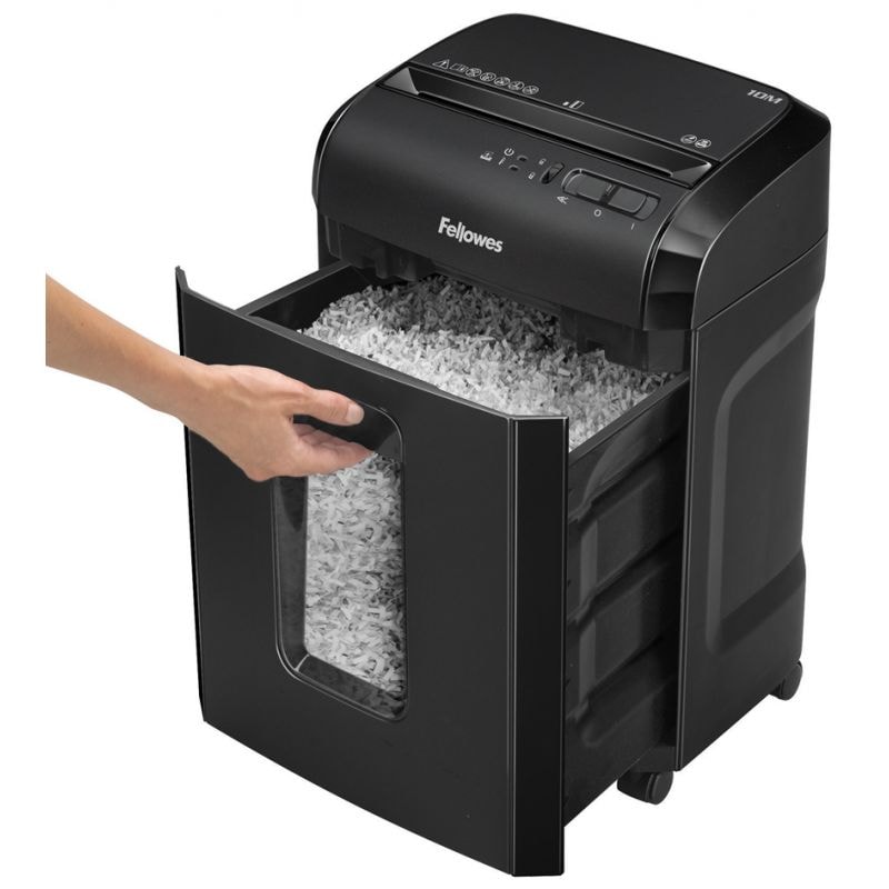 Fellowes Aktenvernichter Powershred 10M, schwarz, Partikel