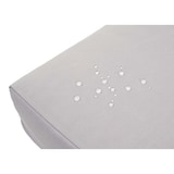 thumbnail of 2er-Set Poly-Rattan Hocker HWC-G16, Gartenhocker Sitzhocker, Gastronomie ~ schwarz, Kissen hellgrau