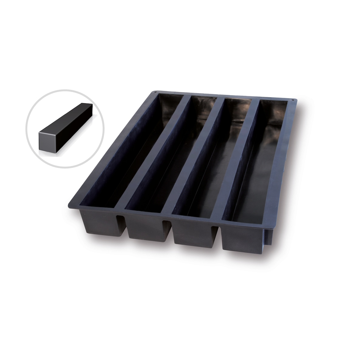Schneider - Backform aus Silikon Rinne, 40 x 60 cm, 500 x 70 mm, Höhe: 70 mm