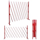 thumbnail of Absperrgitter HWC-B34, Scherengitter Zaun Schutzgitter ausziehbar, Alu rot-weiß ~ Höhe 153cm, Breite 32-265cm