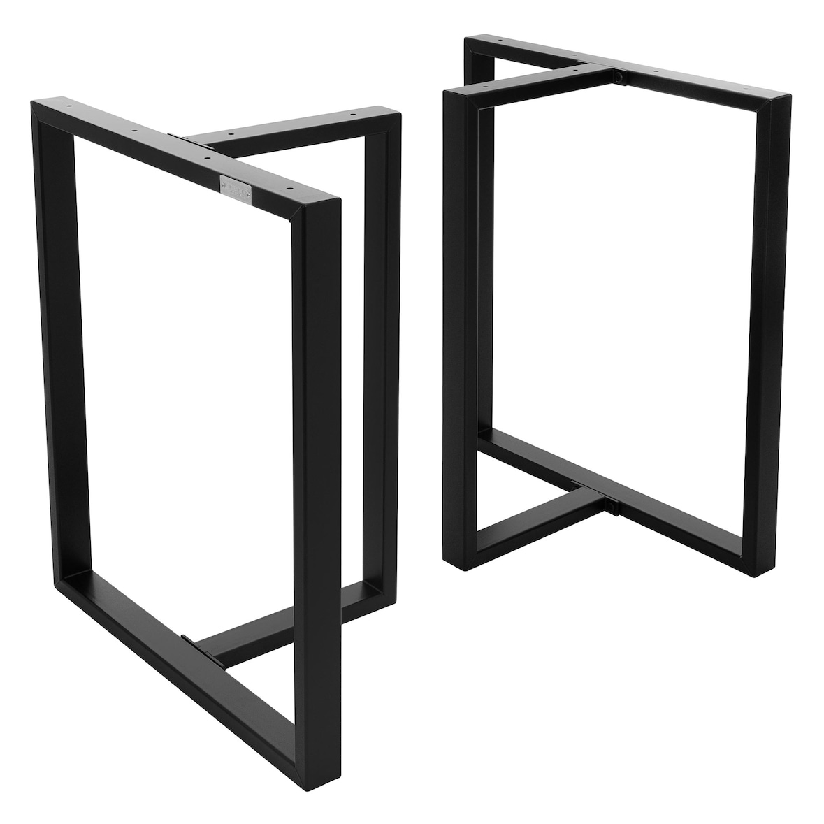 ML-Design Tischgestell 2er Set T-Form 60x72 cm Schwarz | Stahl, Industrial Design, Esstisch Schreibtisch Kufengestell