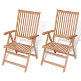 thumbnail of vidaXL Verstellbare Gartenstühle 2 Stk. Massivholz Teak