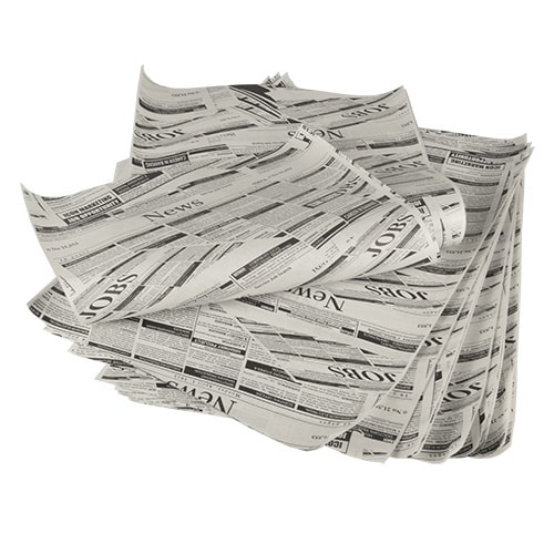 Papstar Einschlagpapiere, Pergamentersatz 35 x 25 cm "Newsprint" fettdicht, 5 kg