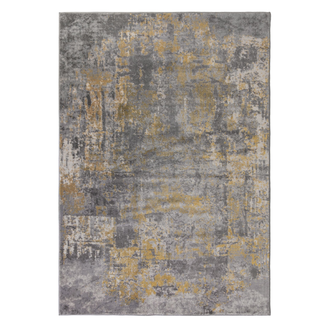 `Dee` Abstrakte Kunst-Teppiche in Premium-Qualität. Farbe: Gelb-Grau, 200x290 cm | Kadima Design