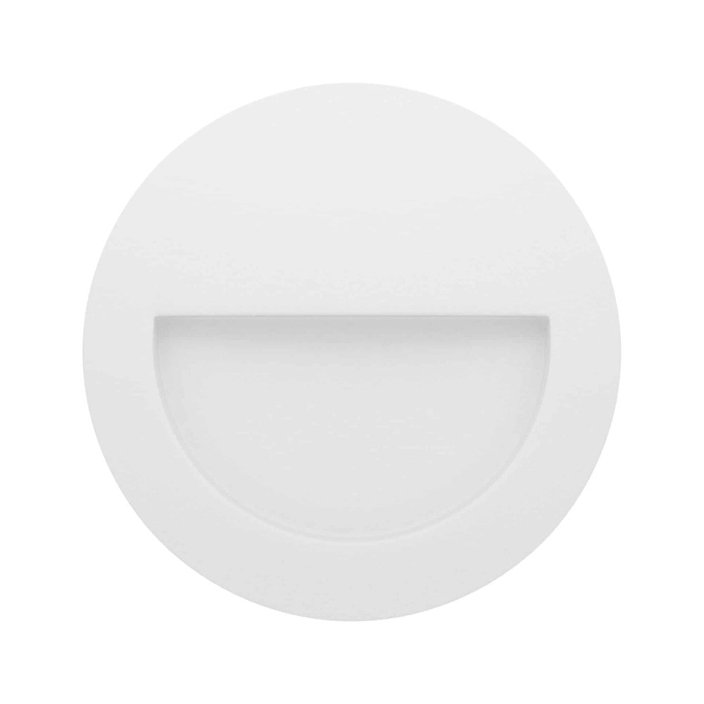 Beneito & Faure - Luce da incasso segnapasso LED Mis R Wall 3W - Segnapasso da parete rotondo IP65 Switch 2700K/3200K/4000K - Bianco