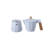 thumbnail of BERGNER Naturally - Cafetera para 3 Tazas en Aluminio blanco con mango de madera