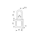 thumbnail of Cadenas De Consignation Anse Acier 6x38mm Rouge Fth Thirard 091260