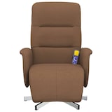 thumbnail of vidaXL Massagesessel mit Fußteil Braun Stoff