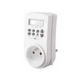 thumbnail of Minuteur hebdomadaire, numérique, 230 V, 16 A, 3680 W, terre française type E, blanc
