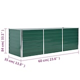 thumbnail of vidaXL Garten-Hochbeet Verzinkter Stahl 240x80x77 cm Grün
