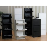 thumbnail of Pisa Schuhschrank mit 4 Klappen/ Türen in Metall weiss. Fertig montiert geliefert.