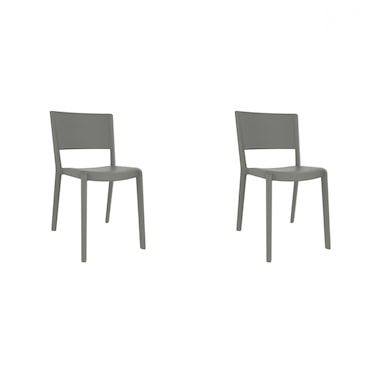 Resol SPOT Cadeira Interior, Exterior Set 2 Cinza Esverdeado