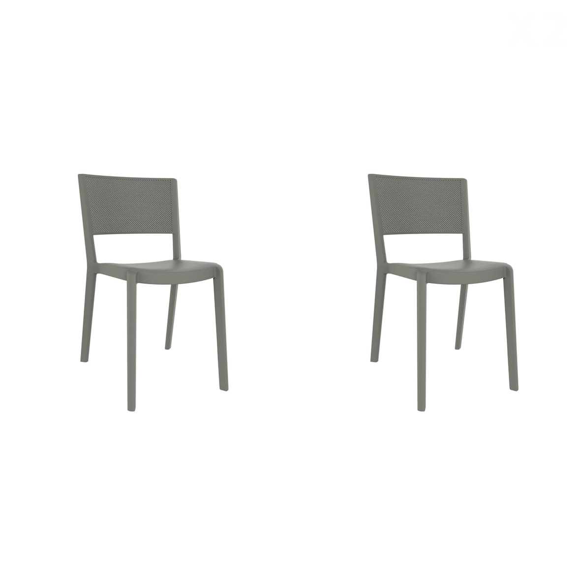Resol SPOT Chaise Intérieur, Extérieur Set 2 Gris Verdâtre