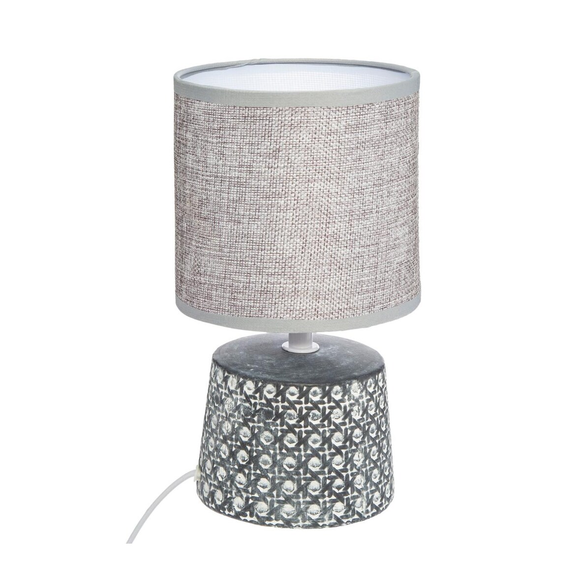 Lampe à poser Pied en céramique style Cannage H 23 cm