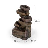 thumbnail of Savona Solarbrunnen 2,8 W Polyresin 5h Akku LEDs Steinoptik Brauner Stein