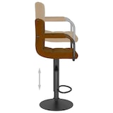 thumbnail of vidaXL Barhocker Braun Samt