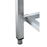 thumbnail of Table inox avec sous tablette et dosseret 700 x 700mm - Materiel Horeca GDATS-77A