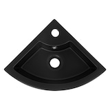thumbnail of ML-Design Eckwaschbecken Keramik Schwarz 46×33×13 cm, eckig, mit Überlauf, inkl. Ablaufgarnitur – Wand-/Aufsatzwaschbecken