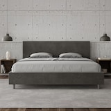 thumbnail of Letto Matrimoniale King size contenitore imbottito 180x190 microfibra grigio Adele
