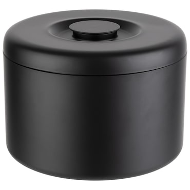 APS 36006 Eisbox/ Eiswürfelbehälter, Ø 27 cm, Höhe 20 cm, Aluminium schwarz, Innenbehälter für 300 Eiswürfel, Volumen 6 Liter
