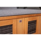 thumbnail of Strandkorb deVries PURE® Classic XL SUN Teak - PE stone grey - Dessin 466 - inkl. Schutzhülle