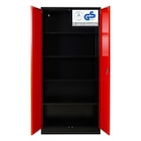 thumbnail of PROREGAL Stahlschrank BEE mit 7 lackierten Fachböden | HxBxT 195x92x50cm | Anthrazit-Feuerrot | Werkstattschrank Werkzeugschrank Aktenschrank