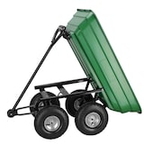 thumbnail of Chariot de jardin à Benne basculante Charge 200kg 75L - Chariot de Transport 4 roues Bois, Terre, Mobilier de Jardin Plage KZ