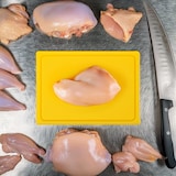 thumbnail of Muvell Schneidebrett Kunststoff HDPE500 | Gelb 60x40x2 cm | Schneidbrett | Gastro Profi HACCP Geflügel Küchenbrett | 1 Seite mit Saftrinne |