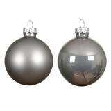 thumbnail of 16 Weihnachtskugeln Glas 3,5cm matt & glänzend Christbaumkugeln Weihnachtsbaumkugeln Klein Christbaumschmuck Weihnachtsbaumschmuck Mini Zart Grau