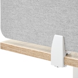 thumbnail of Schreibtisch Trennwand Noisy mit abgerundeten Ecken - 130 x 40 cm, grau