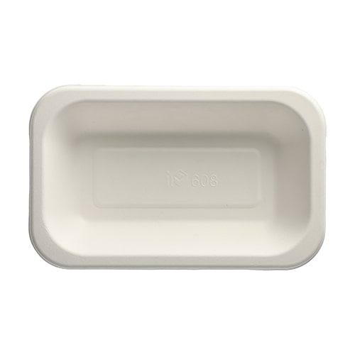 PAPSTAR 100 Siegelschalen, Zuckerrohr 750 ml 4,2 cm x 15 cm x 24 cm weiss