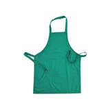 thumbnail of Tablier bavette avec poche, vert, 65% polyester/35% coton