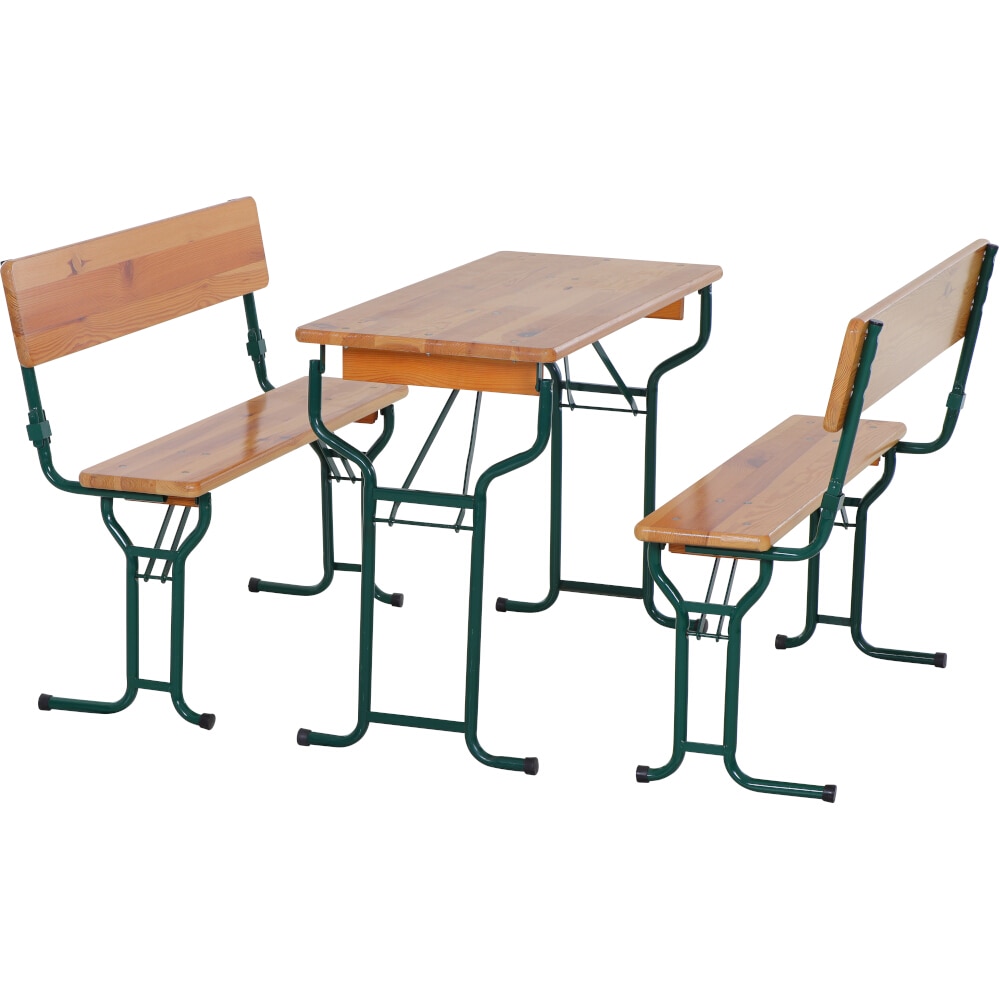 Natura Festzeltgarnitur 3teilig 110 cm mit Rückenlehne