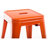 thumbnail of Lot de 4 tabourets bas au style industriel Armin en métal Orange