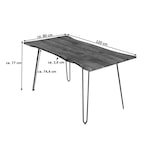 thumbnail of SAM® Esstisch Baumkante massiv Akazie nussbaum 120 Hairpin-Gestell schwarz HANNAH