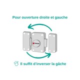 thumbnail of Verrou pour porte d'entrée Mirage à bouton et cylindre 45 mm