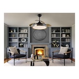 thumbnail of Ventilador con aspas desplegables HERON led negro motor DC SCHULLER