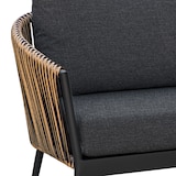 thumbnail of METRO Professional Set de terrasse TRIBU  4 pièces, aluminium / rotin PE, 1 x banquette 2 places, 2 fauteuils, 1 table, gris foncé