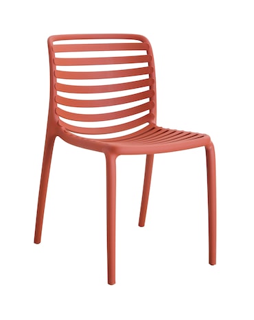 METRO PROFESSIONAL Chaise de terrasse ELARIA, empilable, plastique, terracotta