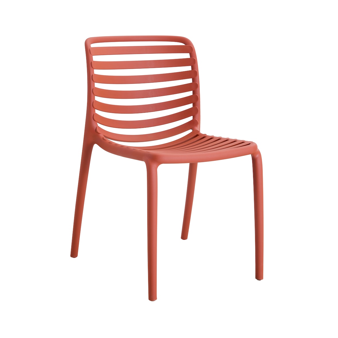 METRO PROFESSIONAL Chaise de terrasse ELARIA, empilable, plastique, terracotta