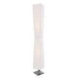thumbnail of SalesFever Staande lamp 120 cm vierkant | Geplooid latex lampenkap | Roestvrij stalen frame | B 17 x D 17 x H 120 cm | wit