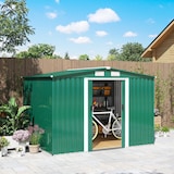 thumbnail of Outsunny cobertizo de jardín 258x206x178 cm 5,3m² caseta metálica con puertas correderas y ventilaciones para almacenamiento de herramientas