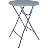 thumbnail of BRASQ Statafel Grijs Set van 4 ⌀80cm Inclusief 4x Zwarte Statafelrok - Bartafel - Vouwtafel - Inklapbaar van kunststof, metaal voor binnen en buiten