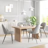 thumbnail of Pack de 4 Sillas de Comedor Modernas Sillas de Cocina Tapizada en Terciopelo con Respaldo Alto y Patas de Acero para Sala de Estar 50x56x83 cm Gris