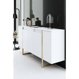 thumbnail of Dmora Credenza Dgarzitt, Buffet da soggiorno, Madia da salotto, Dispensa da cucina, 160x35h80 cm, Bianco e Oro