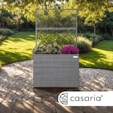 thumbnail of CASARIA® Blumenkasten Pflanztopf mit Rankgitter grau
